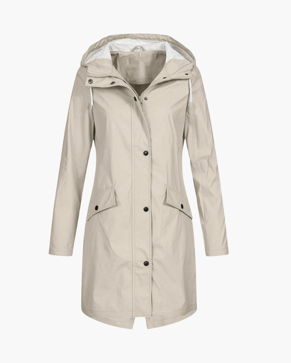 Langer Regenmantel Parka mit wasserabweisender Beschichtung
