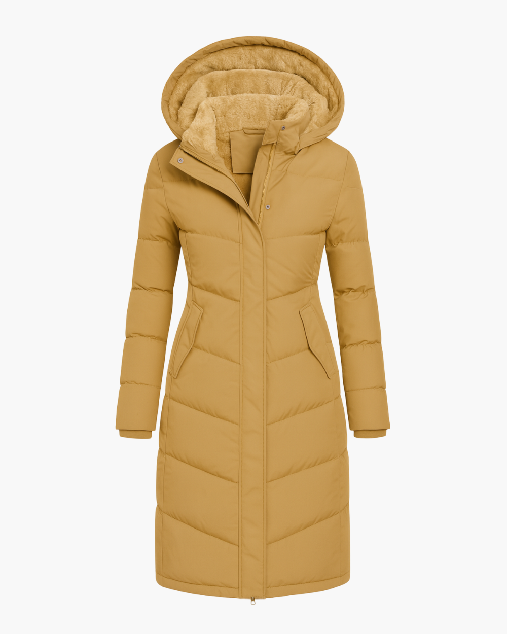 Stepp Wintermantel mit Kapuze und Fleecefutter