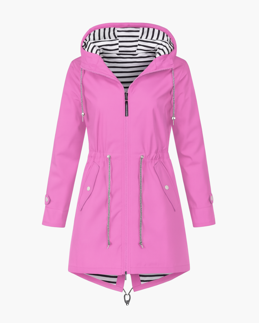 Kapuzen-Regenmantel mit Kordelzug und wasserabweisend