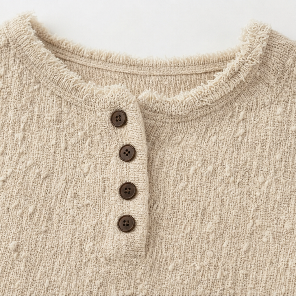 Marlwick | Chunky Knit Henley Sweater voor Dames