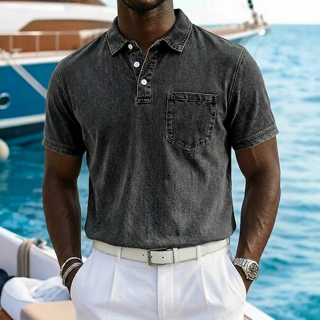 Vincent | Vintage-Washed Polo Shirt – Zeitloser Stil für Herren