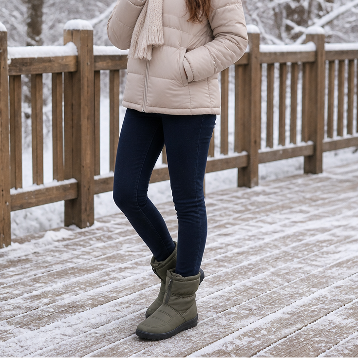 Frostbella | Mid-Calf Snow Boots – Warm and Stylish for Winter
