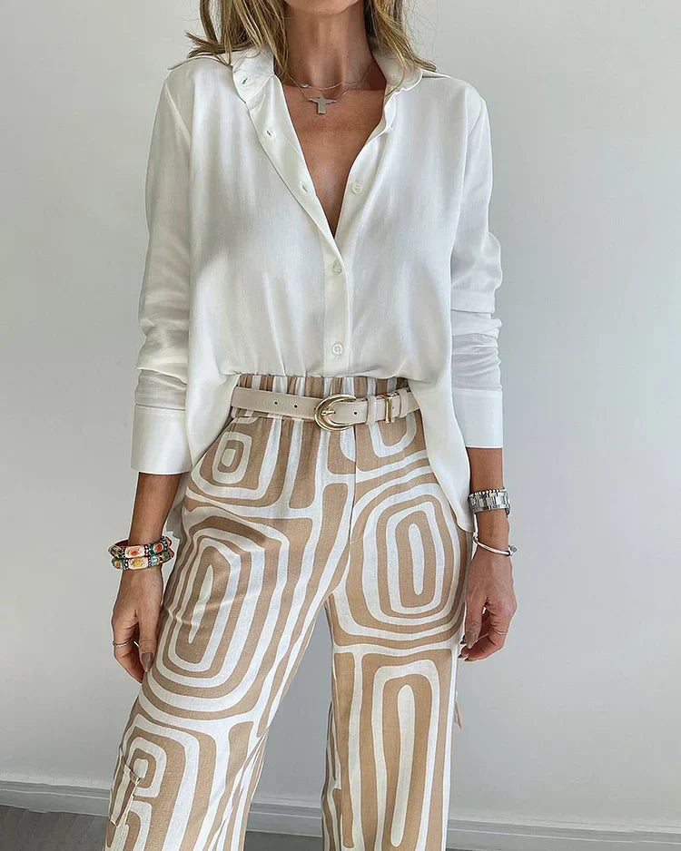 Dorothea | Zweiteiliges Set – Elegantes Oberteil und Hose