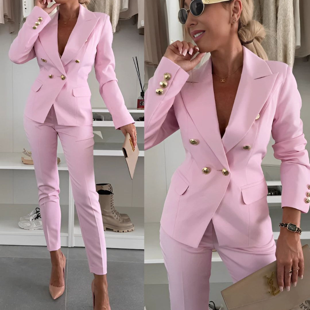 Adeline | Elegantes zweireihiges Damen Blazer Set