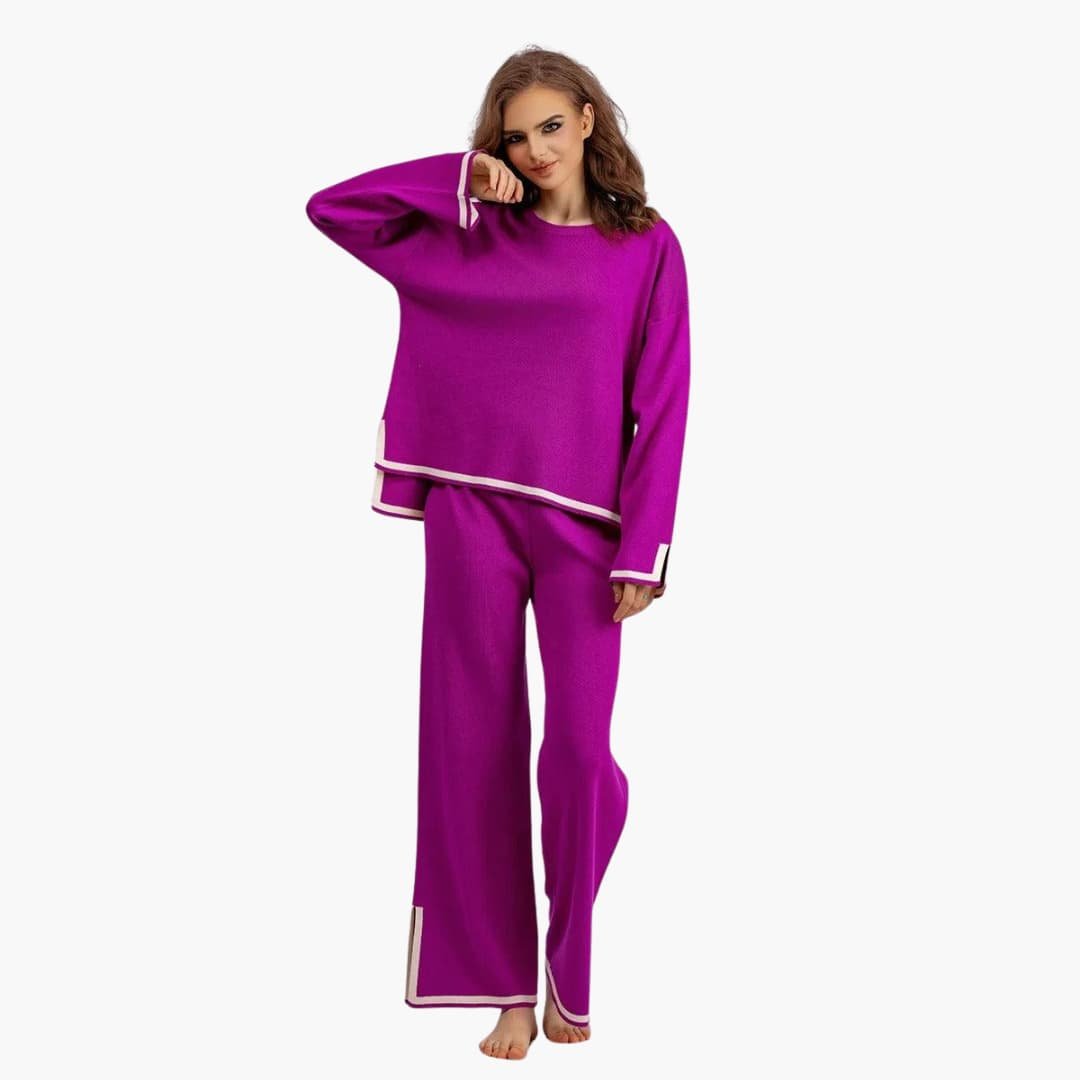 Luna | Two-Piece Set – Long-Sleeve Top and Matching Trousers for Women