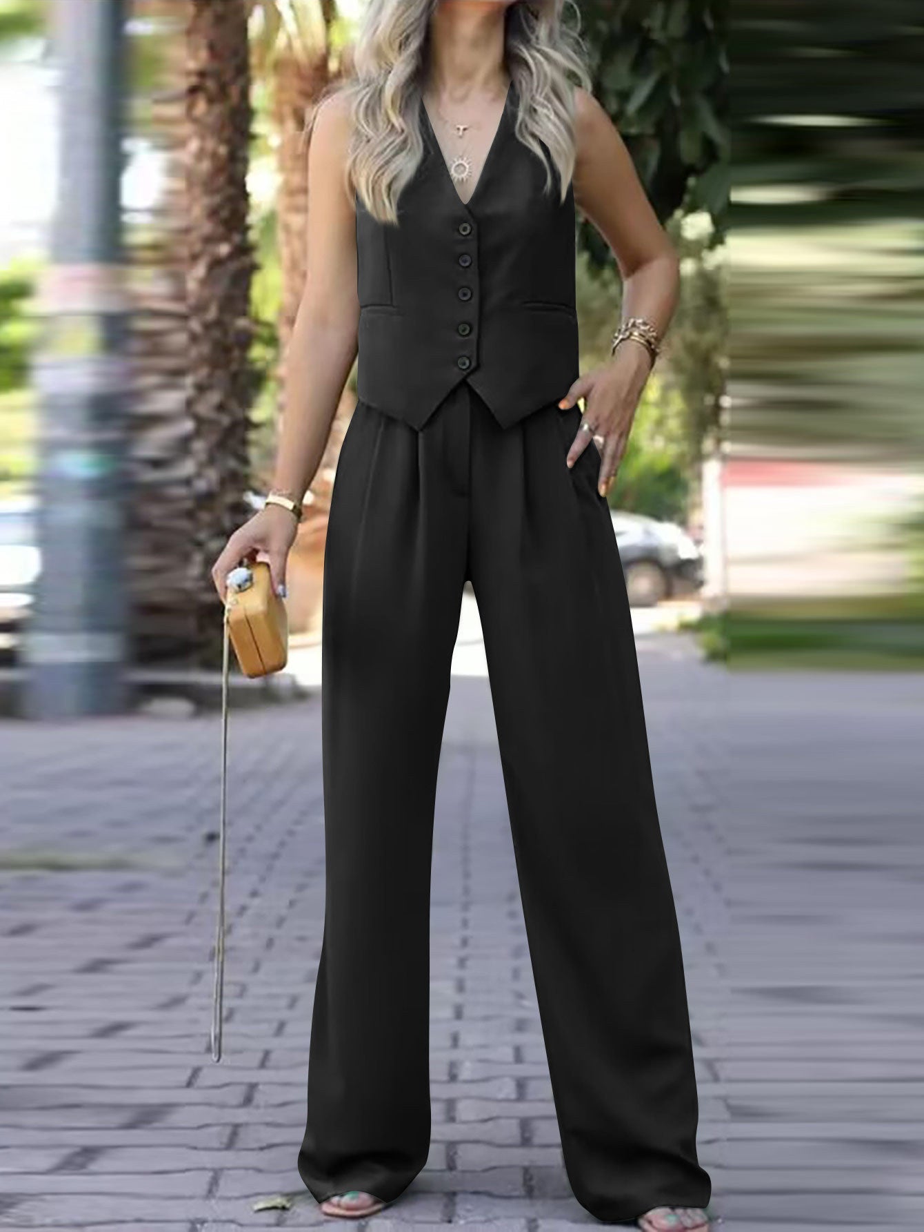 Sandra | Schickes und bequemes Hosenanzug Zweiteiler Set