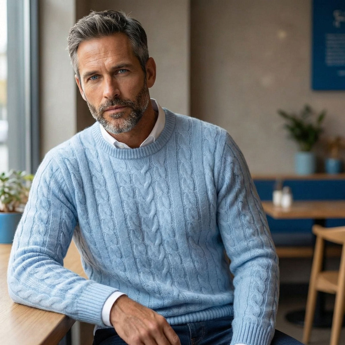 Bennett | Cashmere Sweater – Lichtgewicht met Kabelstructuur
