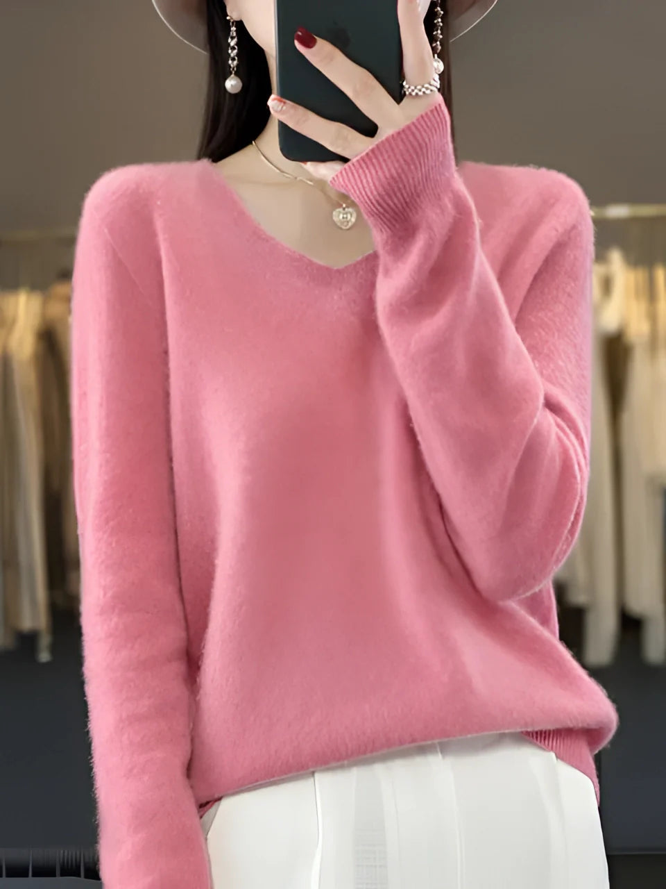 Isabella | Cashmere Sweater – Luxuriöser V-Ausschnitt für Frauen