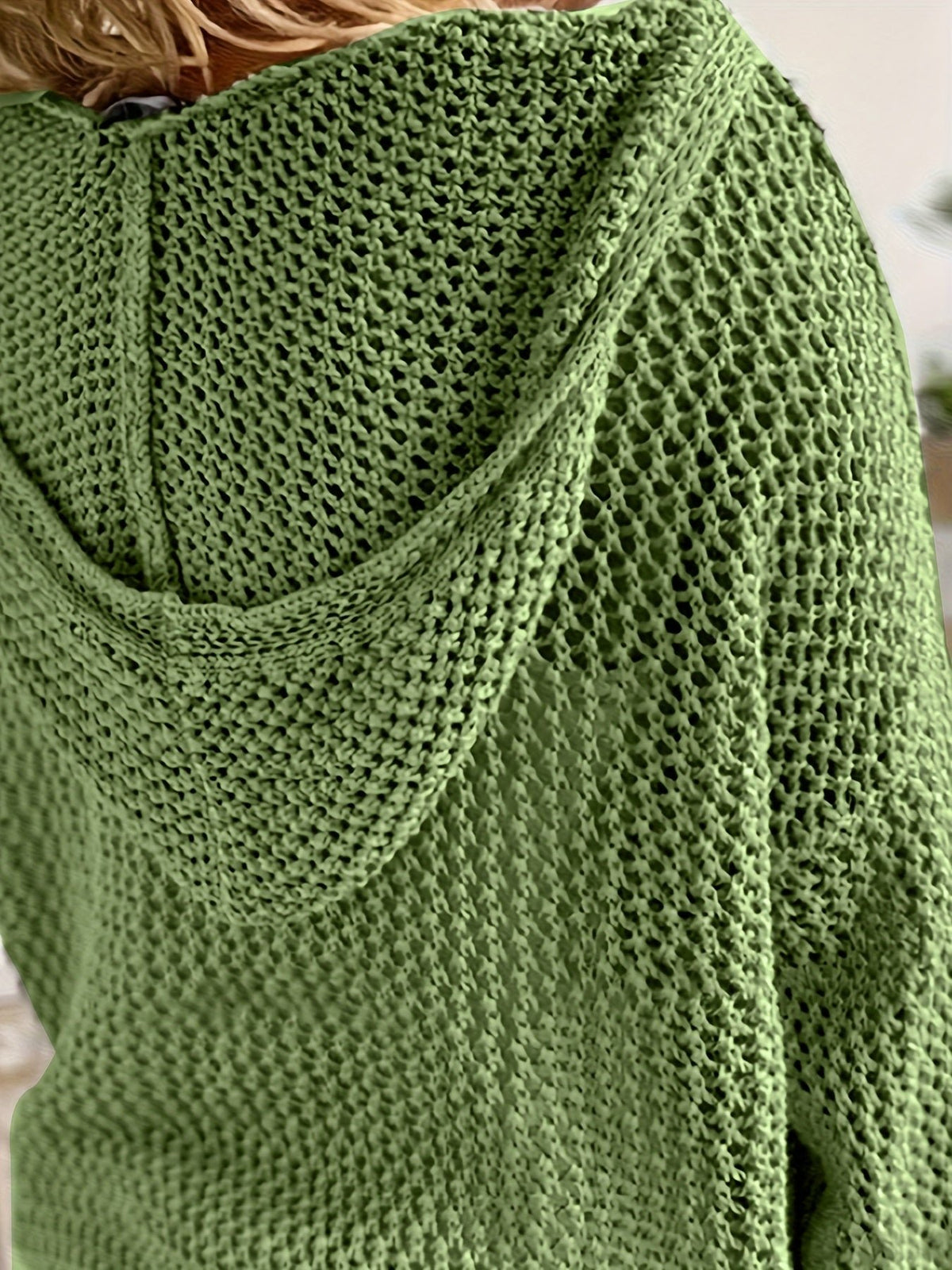 Delaney | Offener Strickpullover mit Kapuze