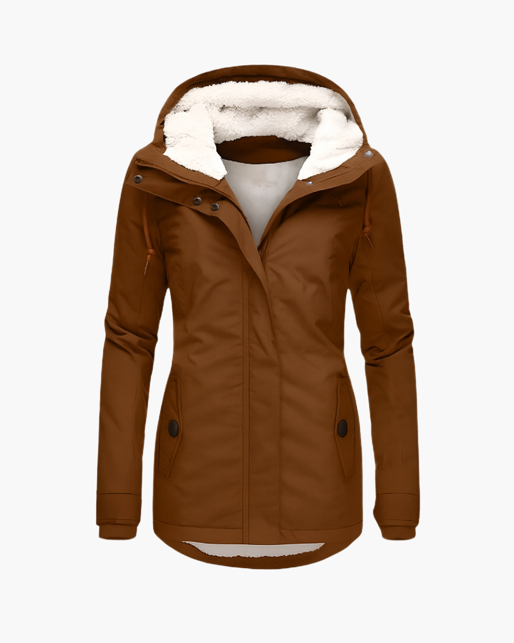 Kapuzen-Wintermantel mit Fleecefutter