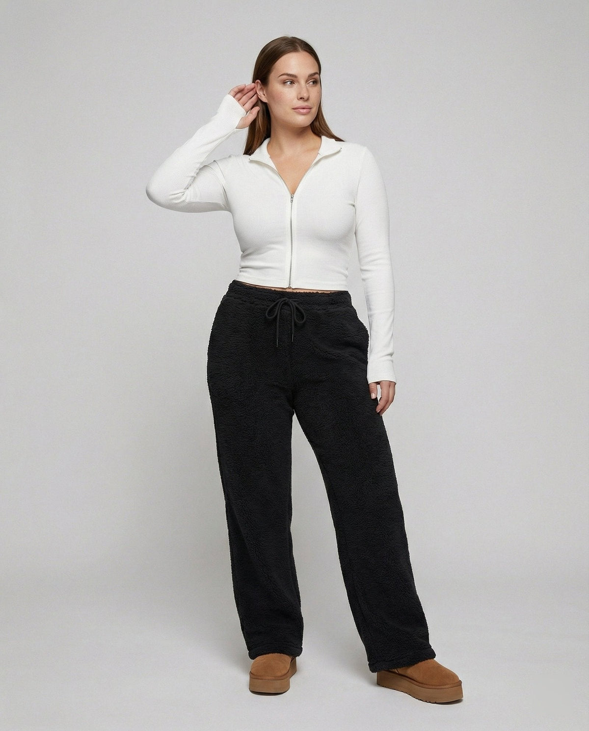 Drune | Fleece Pants – Cozy Wide Leg Style for Women