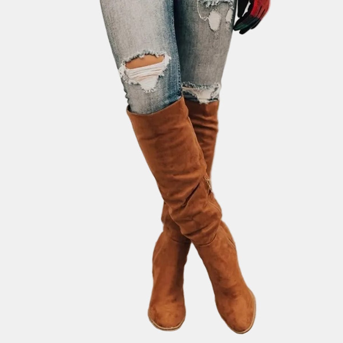 Sara | Elegante Kniehohe Stiefel mit Blockabsatz