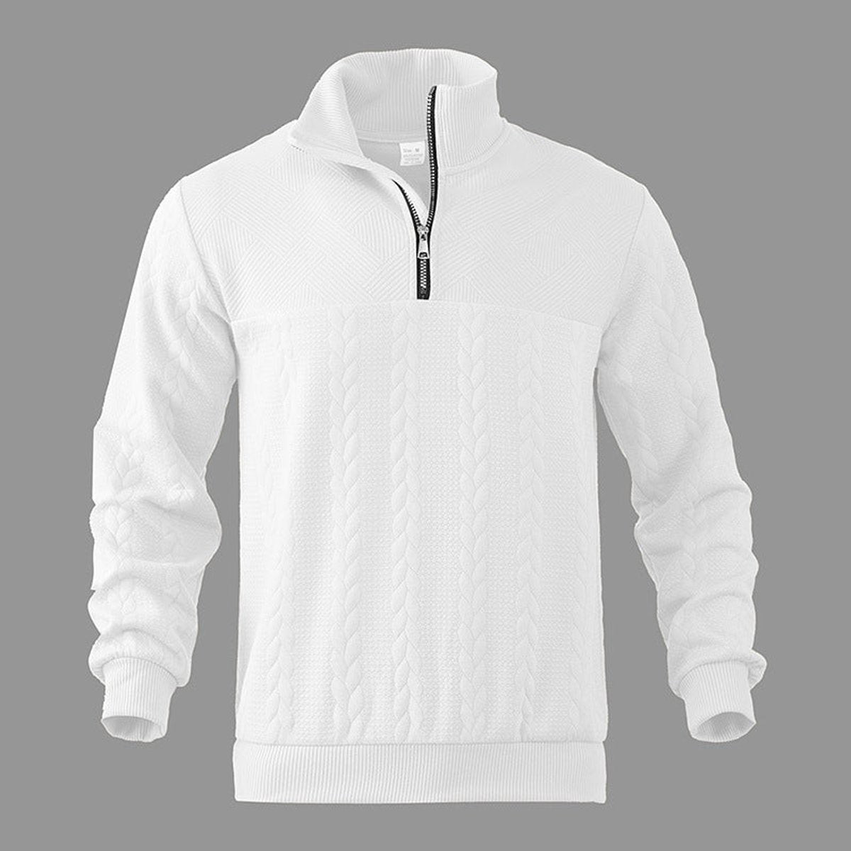 Lukas | Klassisches Und Bequemer Herren Strickpullover mit Quarter-Zip