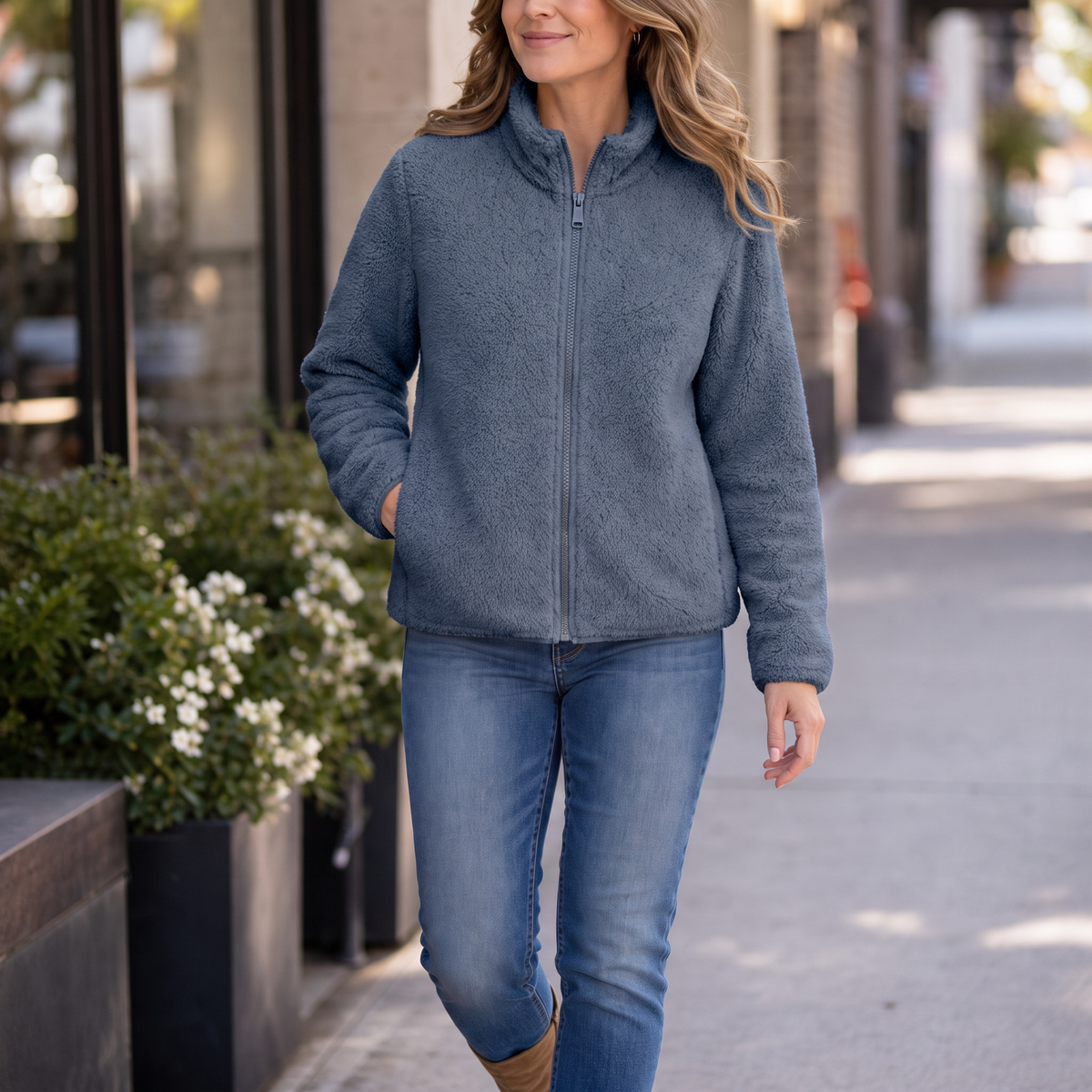 Velora | Fleecejacke mit Stehkragen – Warm und Bequem für Frauen