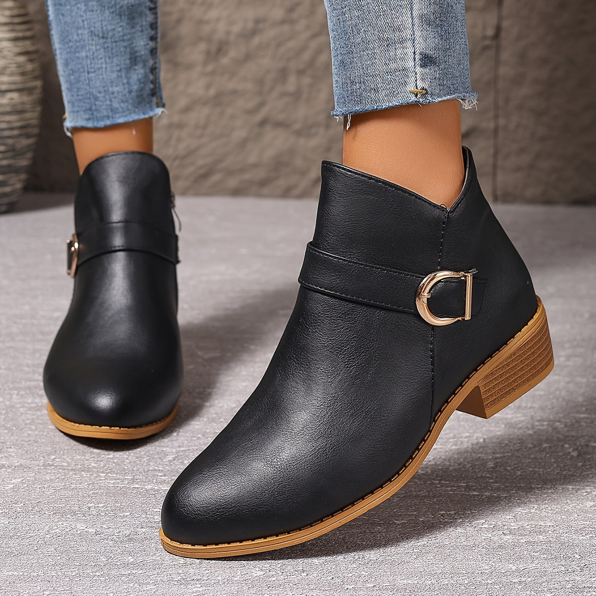 Johanna | Stilvolle Chelsea Stiefeletten mit Schnallendetail
