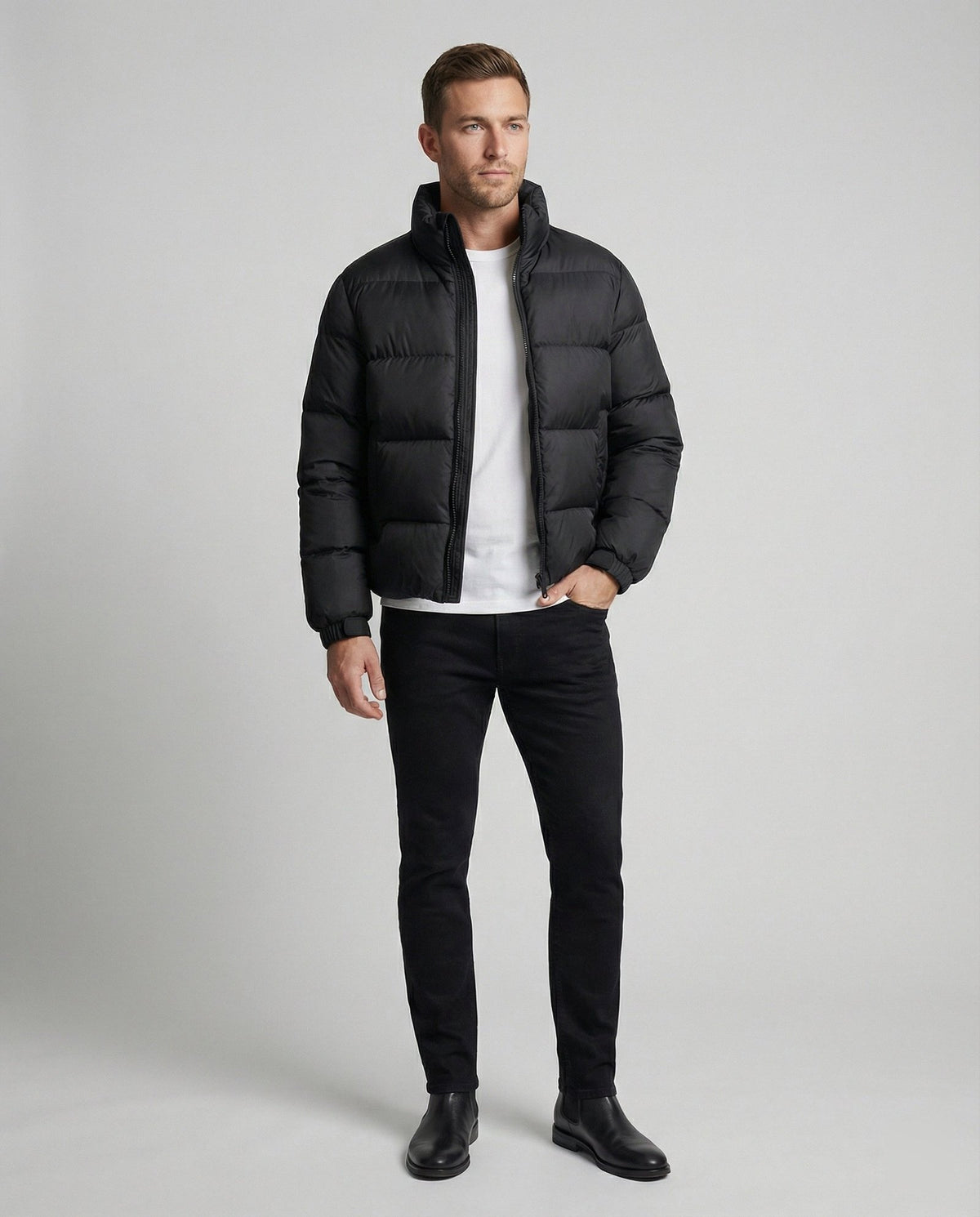 Drune | Pufferjacke für Herren – Warme Winterjacke mit Kapuze