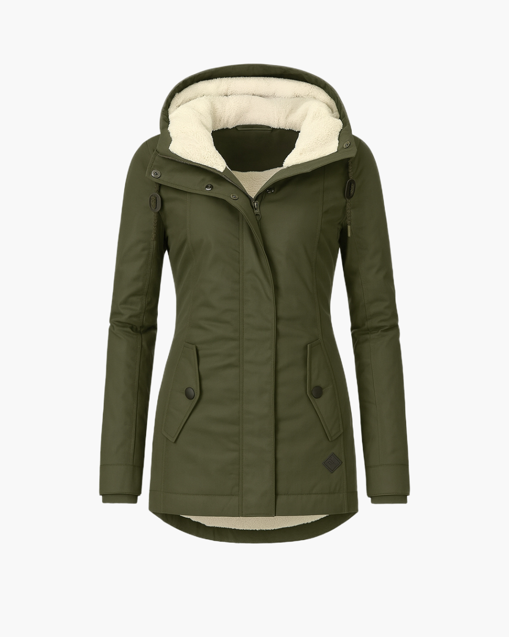 Kapuzen-Wintermantel mit Fleecefutter