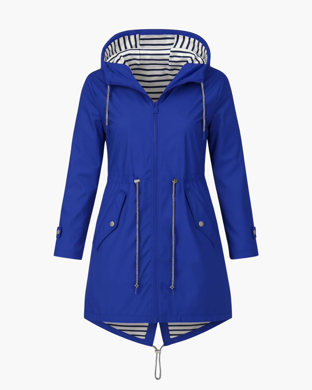 Kapuzen-Regenmantel mit Kordelzug und wasserabweisend