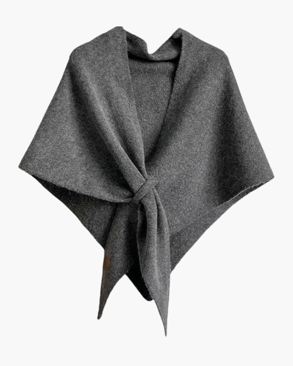 Überwurf Poncho aus Wolle mit Bindung vorne