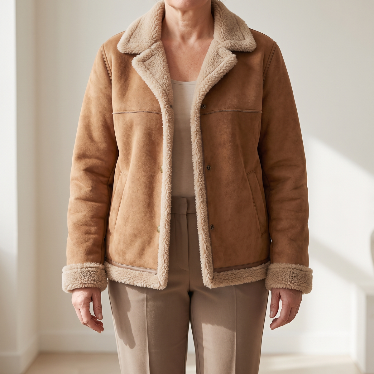 RUBY | Shearling-Lined Jacket – Luxuriöses, Warmes Design für Frauen