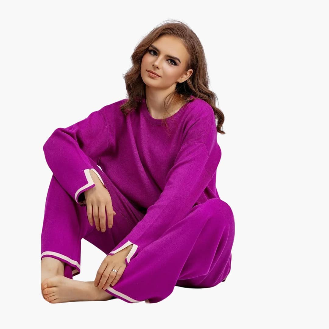 Luna | Two-Piece Set – Long-Sleeve Top and Matching Trousers for Women