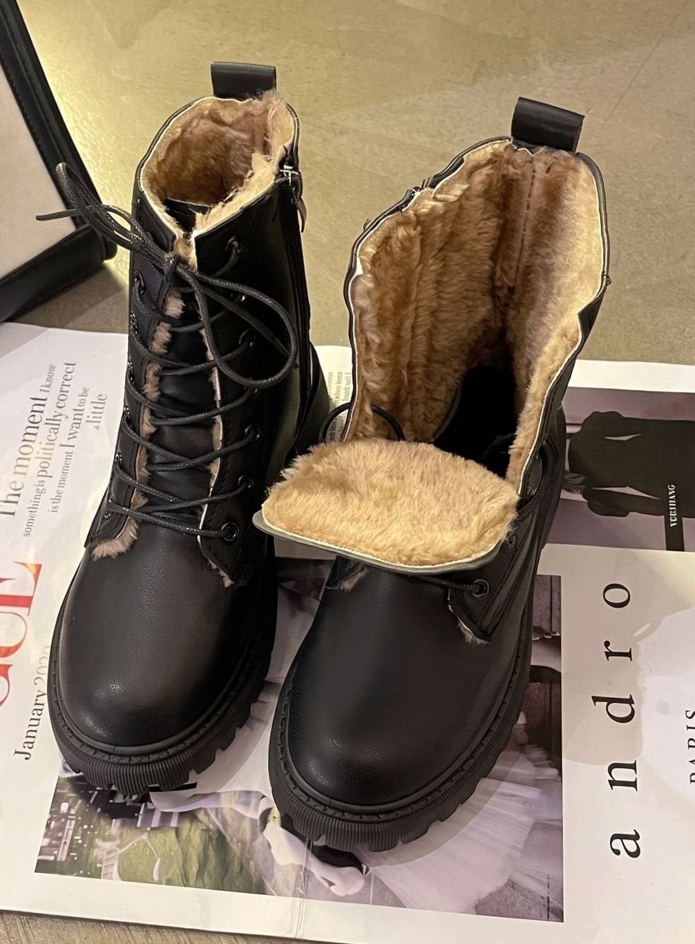 Elfriede | Ankle Boots – Gefütterte Schnür-Stiefeletten für Damen