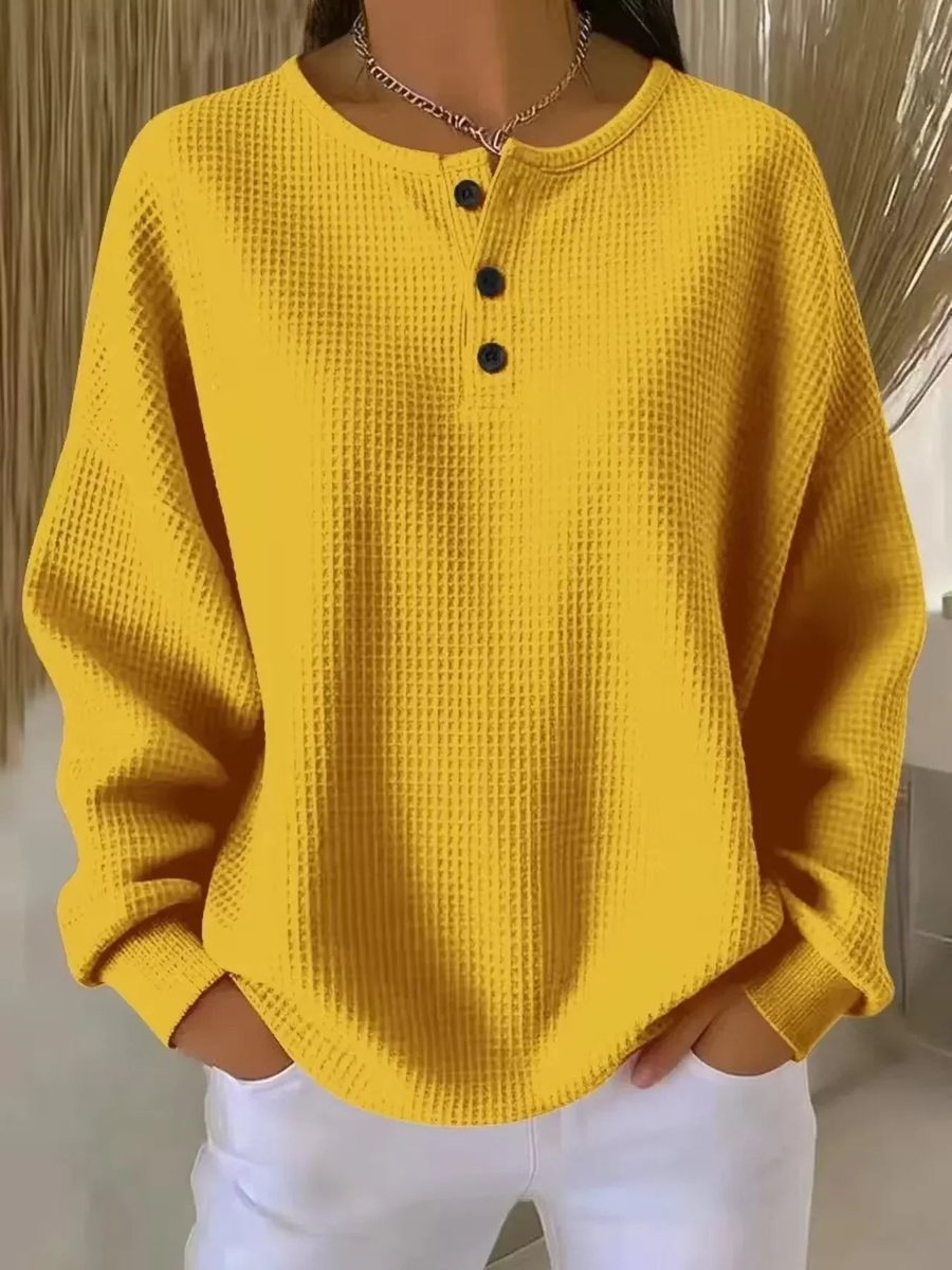 Sophia | Moderner Und Bequemer Damen Strickpullover mit Waffelstruktur