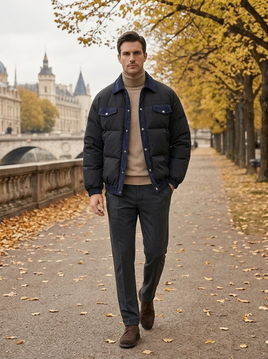 Maverick | Casual Puffer Coat – Stylish Winter Jacket for Men