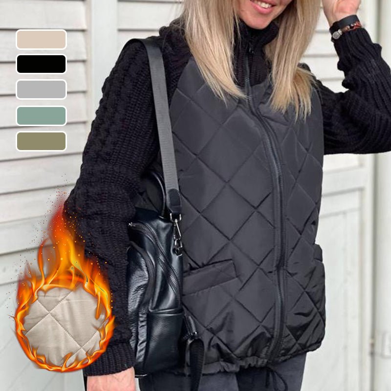 Quilora | Puffer Jacket – Knitted Patchwork voor Vrouwen