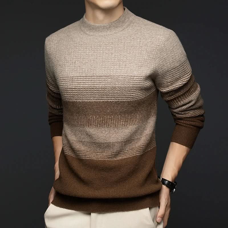 Huxley | Wol Gebreide Trui – Subtiel Gradient Design voor Mannen
