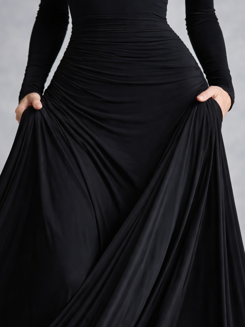 Maris | Maxi Dress – Elegante Lange Ärmel für Frauen