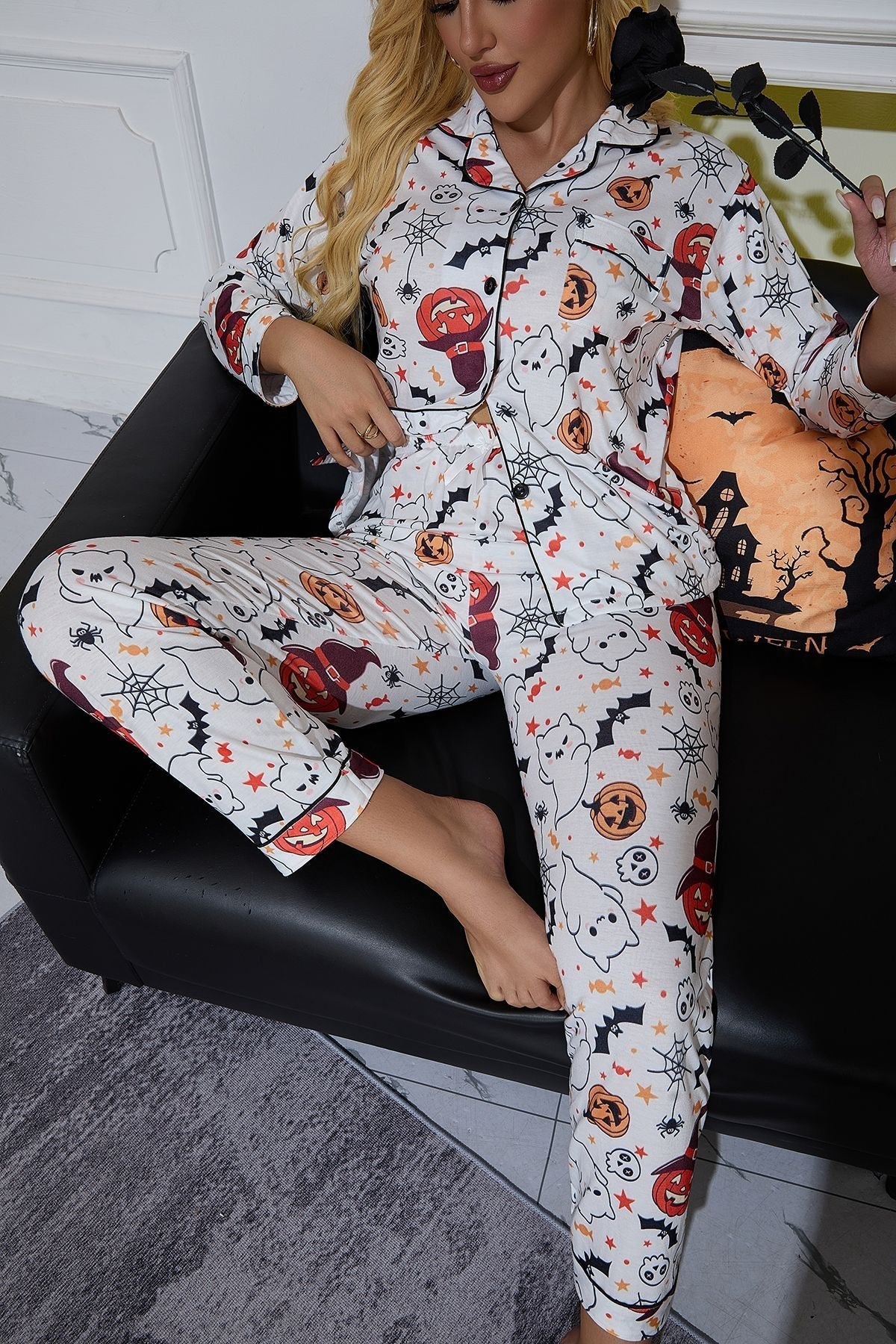 WW | Halloween Pajama Set – Playful Design for Women