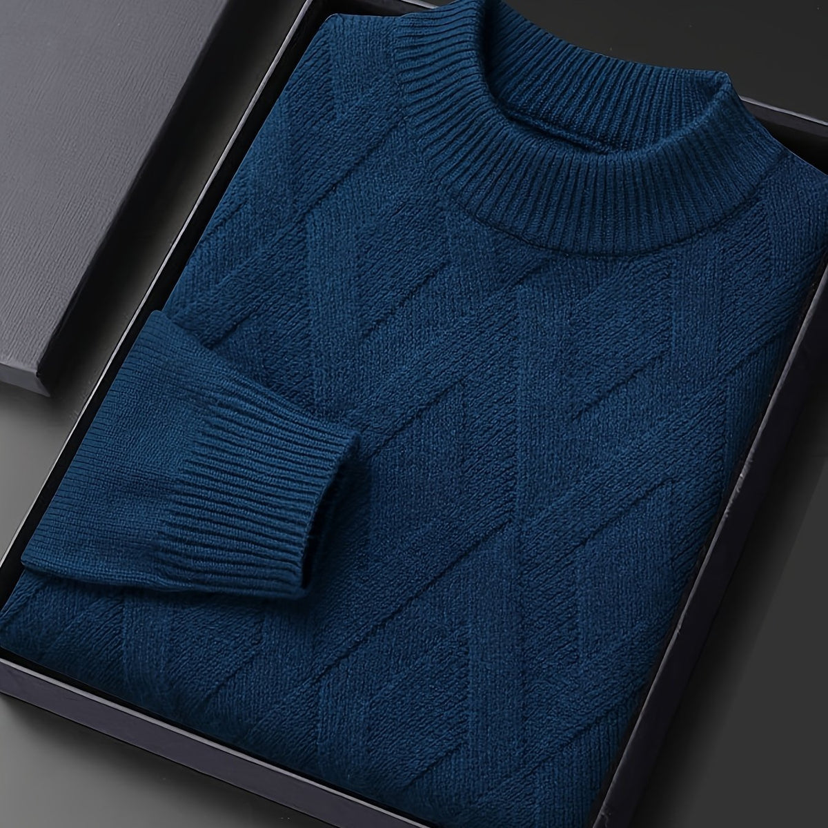 Ellis | Textured Mock-Neck Sweater – Klassisches Design für Herren
