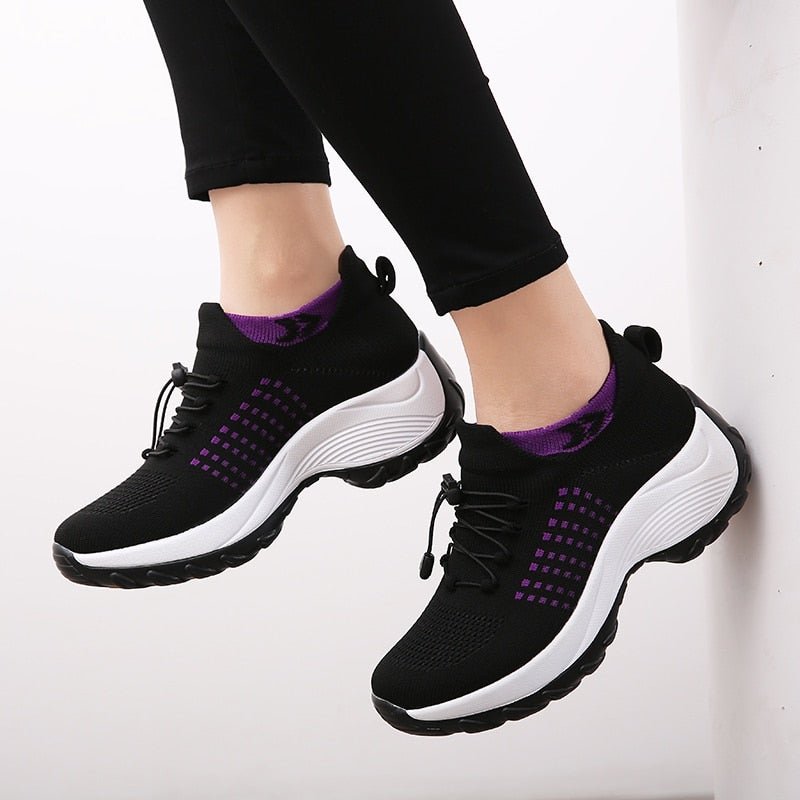 Claudia | Komfortable und stützende Orthopädische Knit-Plateau-Sneaker
