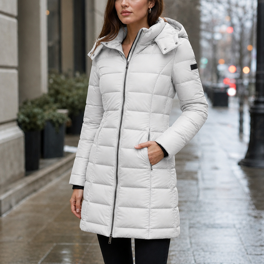 Wearbella | Mid-Length Puffer Jacket – Warm en Stijlvol