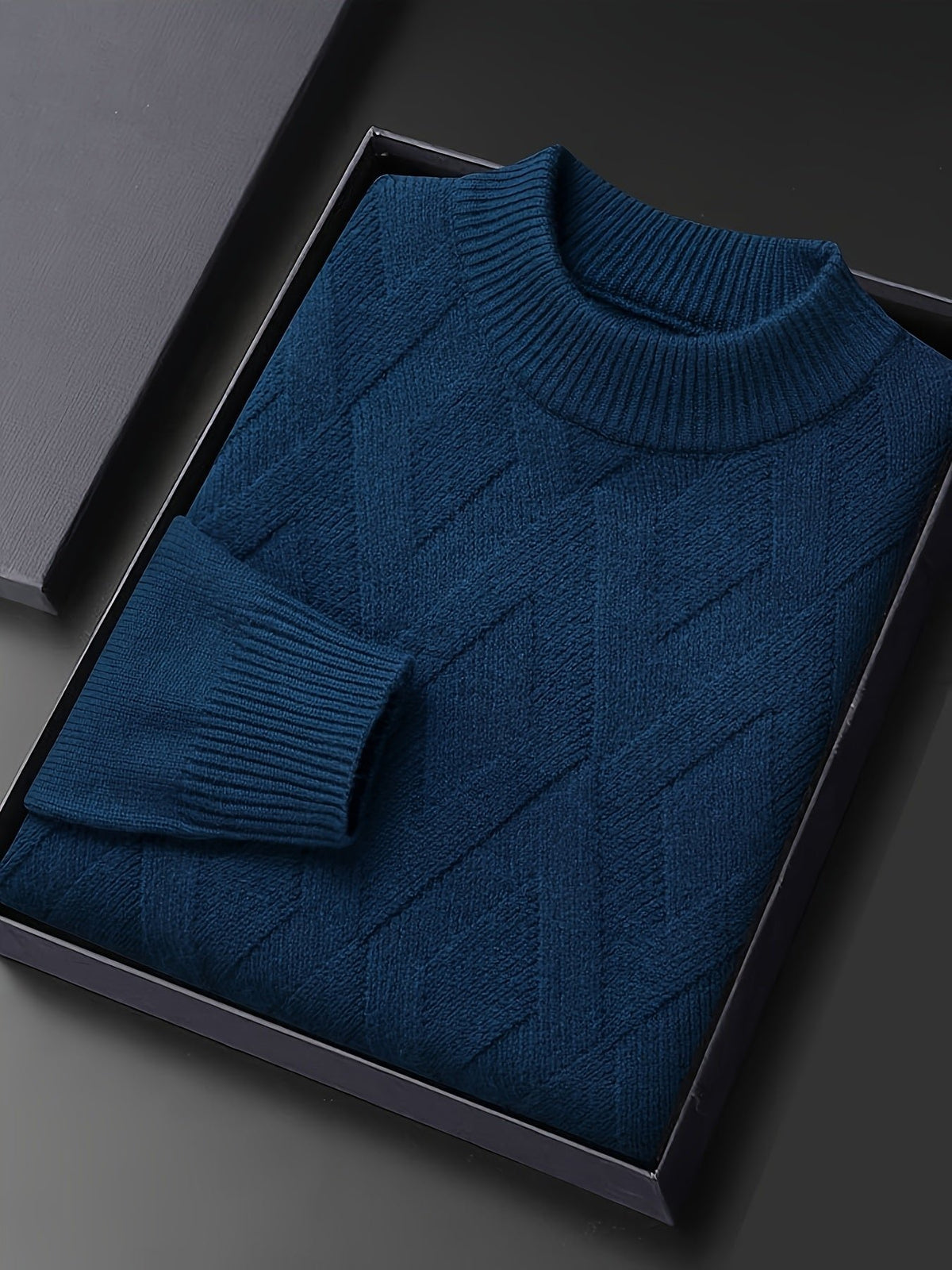 Ellis | Textured Mock-Neck Sweater – Klassisches Design für Herren