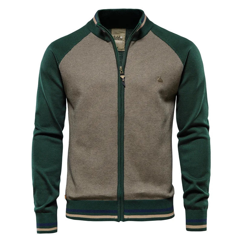 Maximilian | Moderne und bequeme Herren Baumwoll Strickjacke