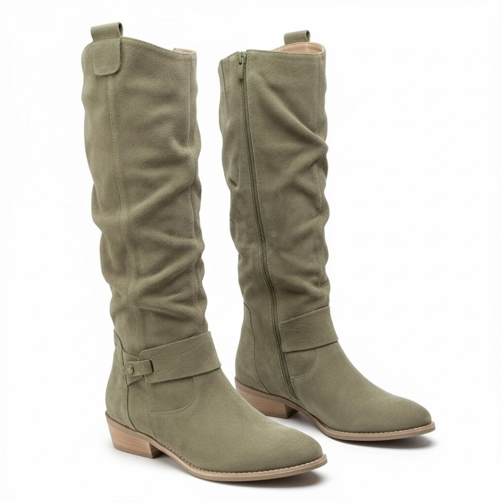 Katrin | Bequeme und elegante Kniehohe Slouch Stiefel