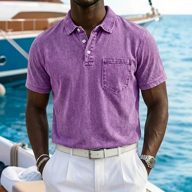 Vincent | Vintage-Washed Polo Shirt – Zeitloser Stil für Herren