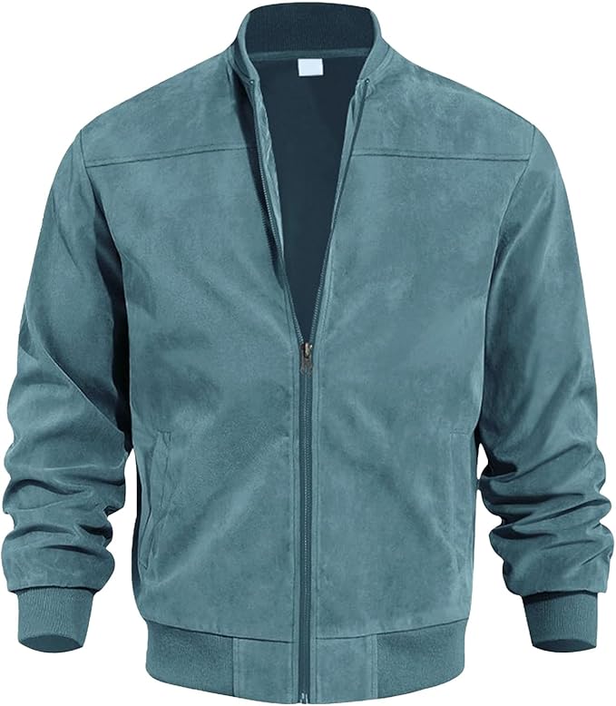 Gerippter Blouson mit Reißverschluss und Stehkragen