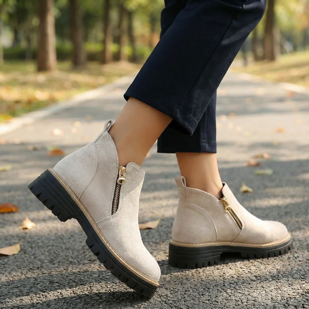 Stepara | Chelsea Boots – Bequeme Suede Stiefeletten mit seitlichem Reißverschluss