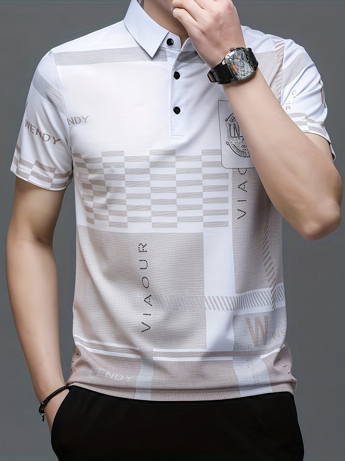 Nicolas | Polo Shirt – Elegantes Colorblock Design für Männer