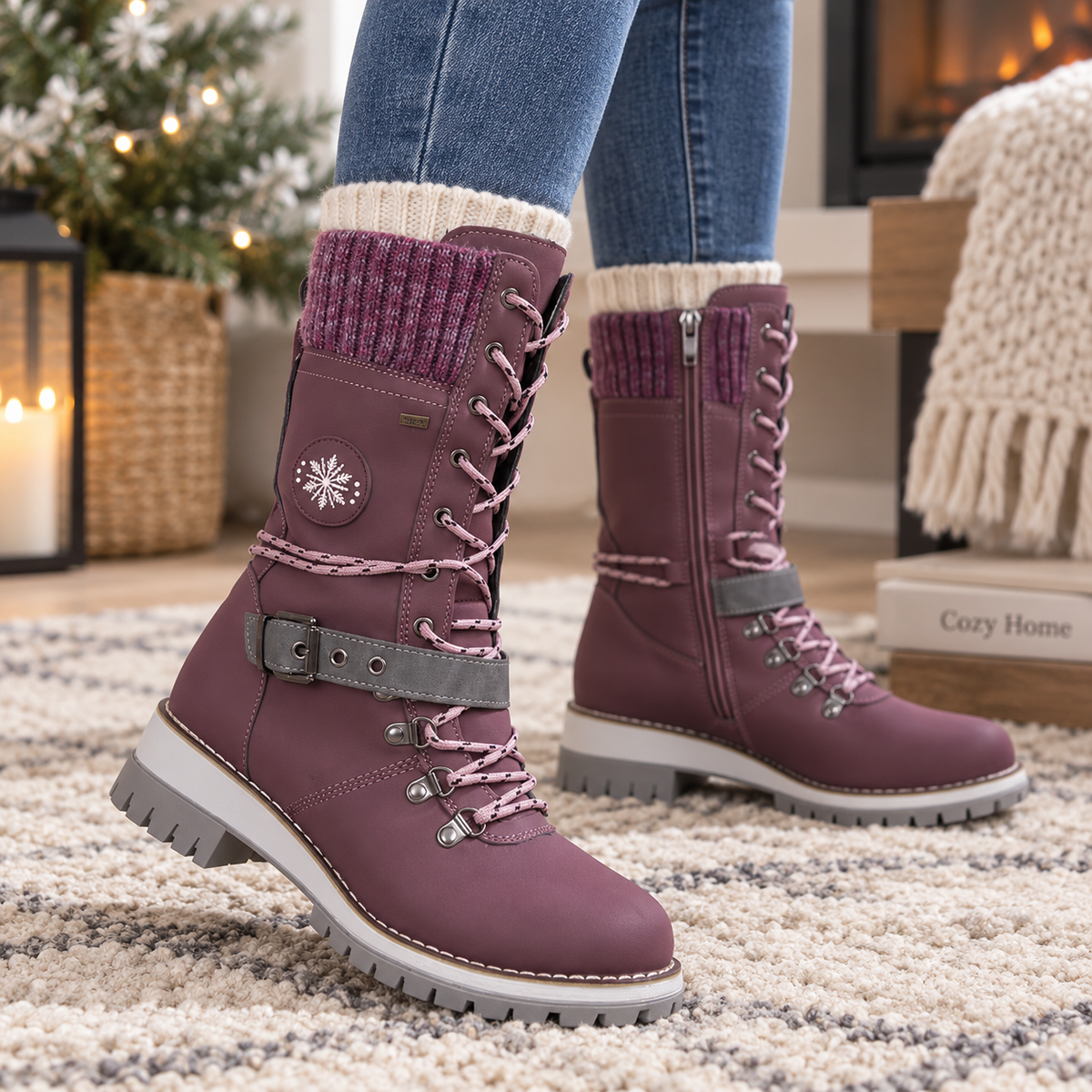 Snowlina | Kniehohe Isolierte Schneestiefel für Frauen