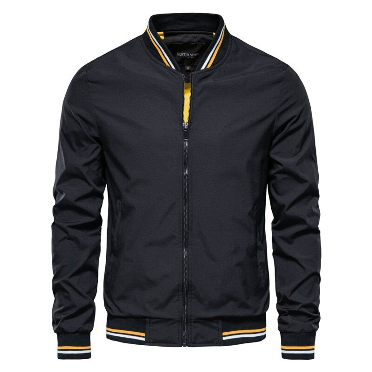 David | Moderne und sportliche Kontrast Ripp Bomberjacke