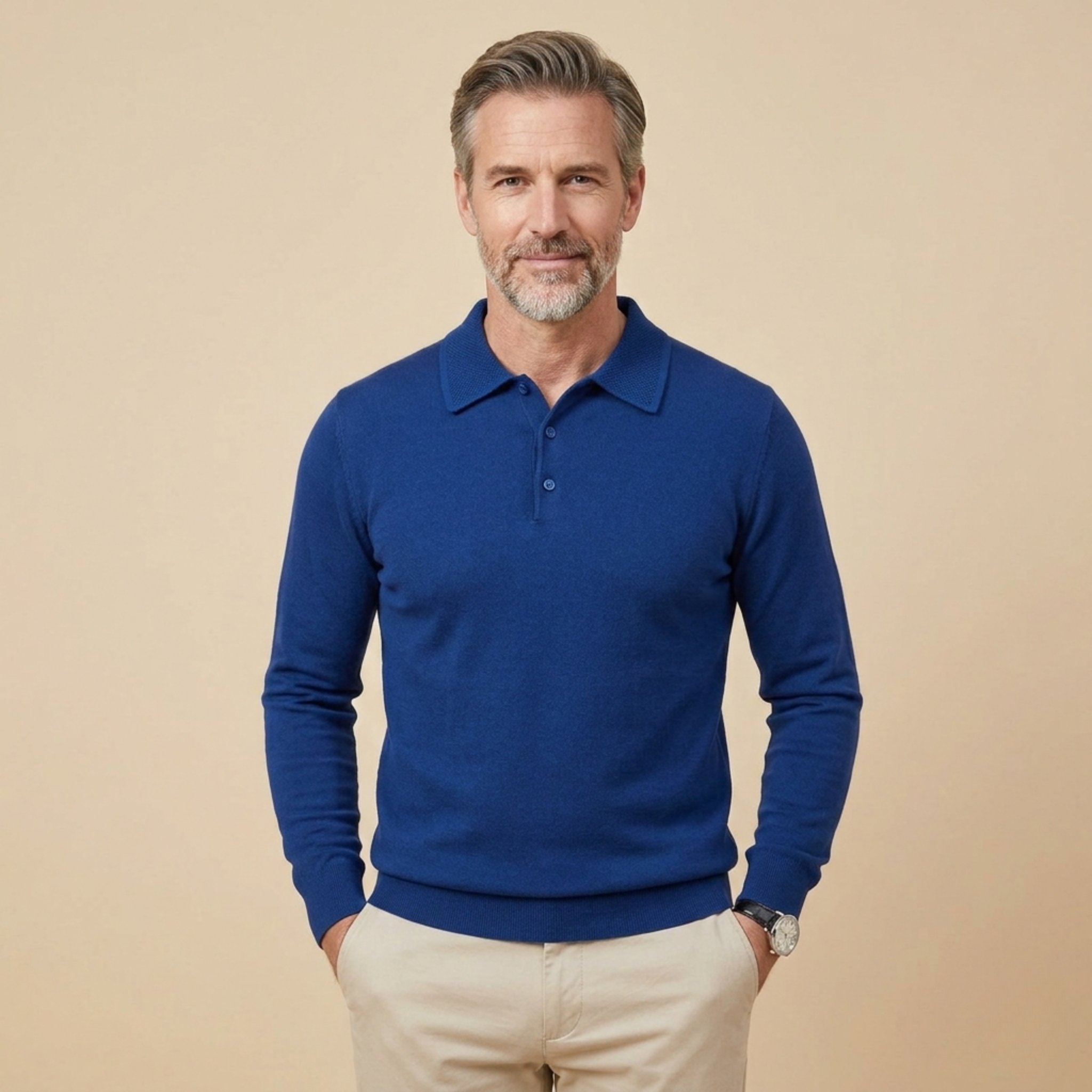 Dennis | Elegantes und modernes Langarm-Poloshirt