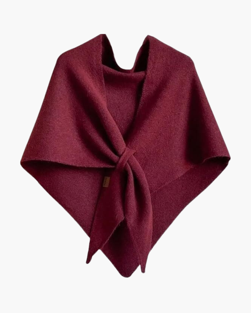 Überwurf Poncho aus Wolle mit Bindung vorne