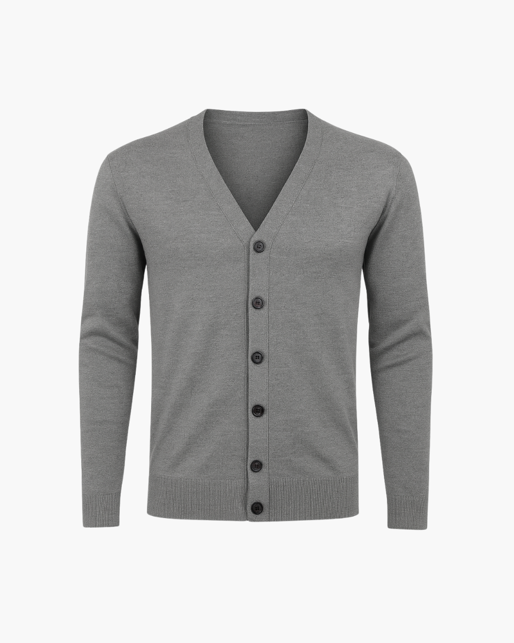 V-Ausschnitt Strickjacke mit Knopfleiste