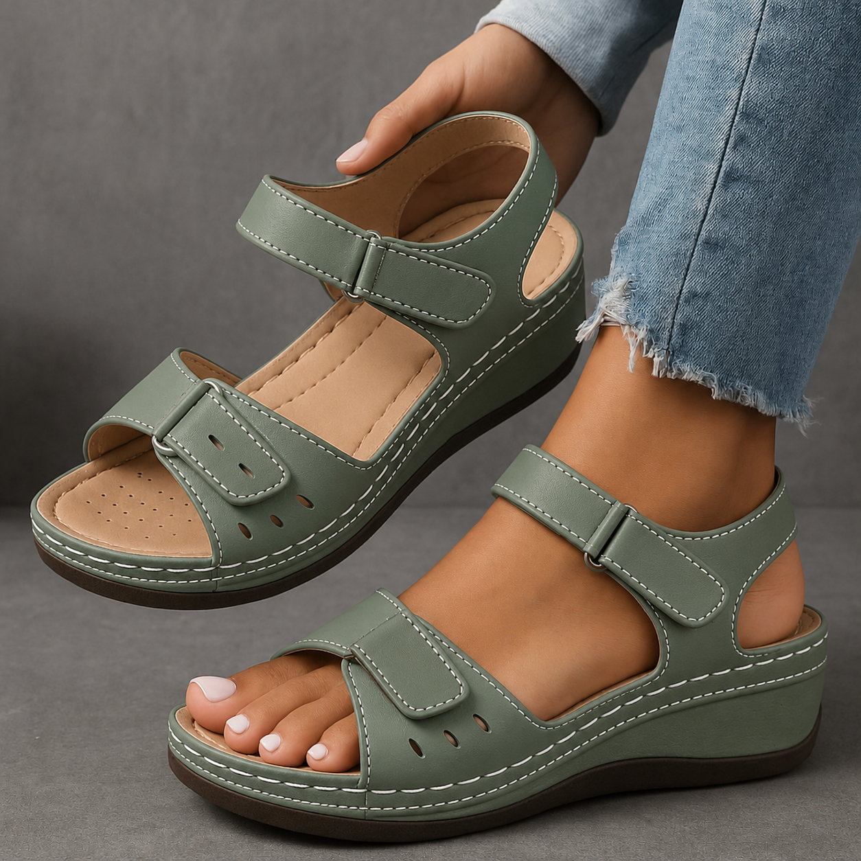 Amelia | Elegante und stilvolle Keilabsatz Sandalen