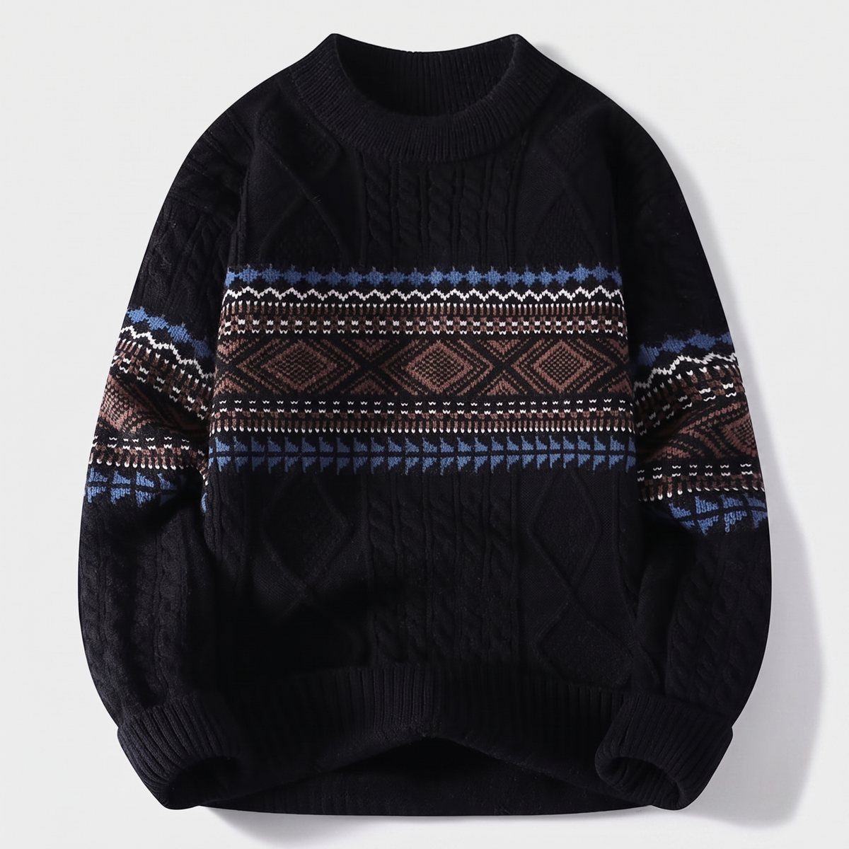 Arvid | Nordic Knit Sweater – Warme Cable-Knitstijl voor Mannen