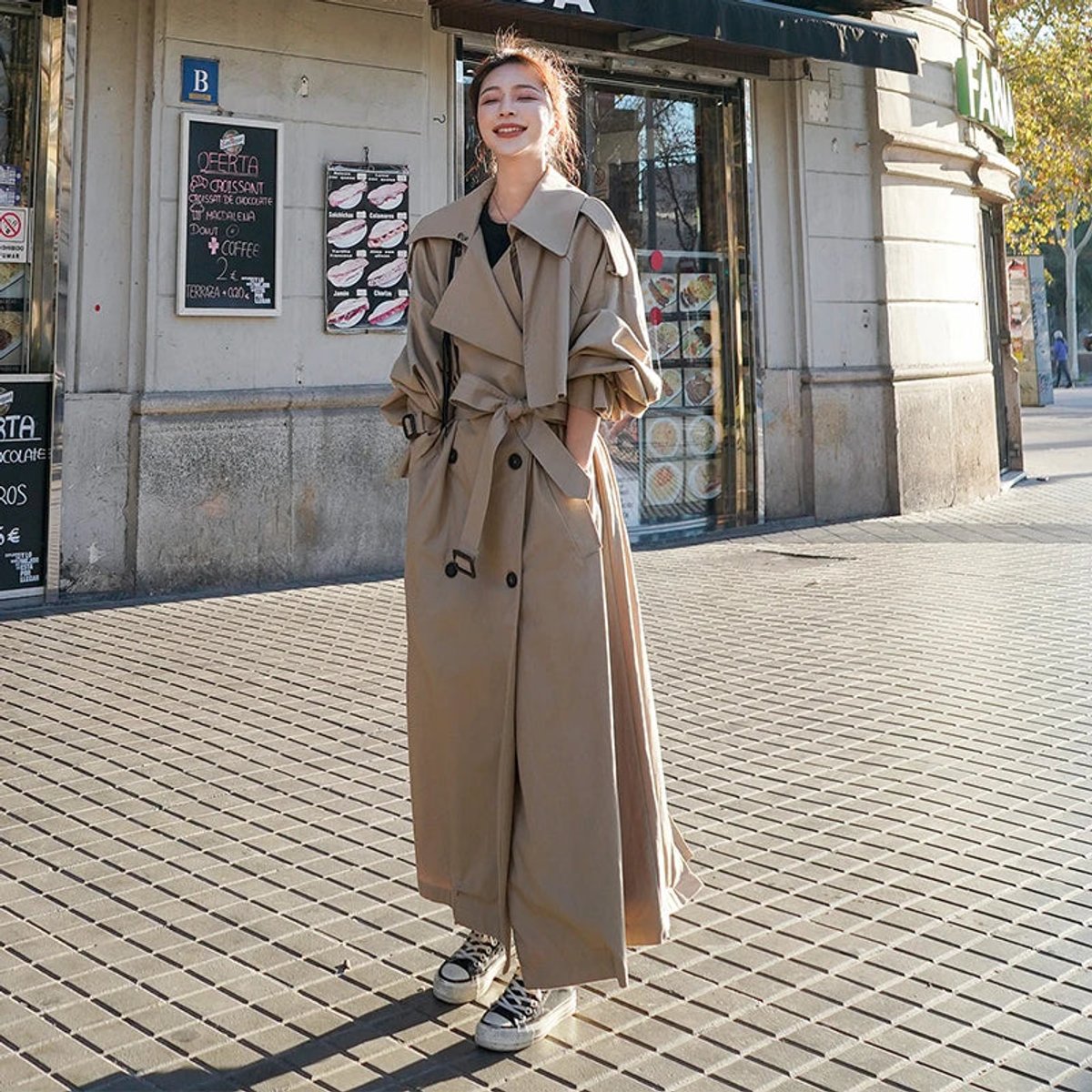 Isabella | Oversized und langer Damen-Maxi Trenchcoat